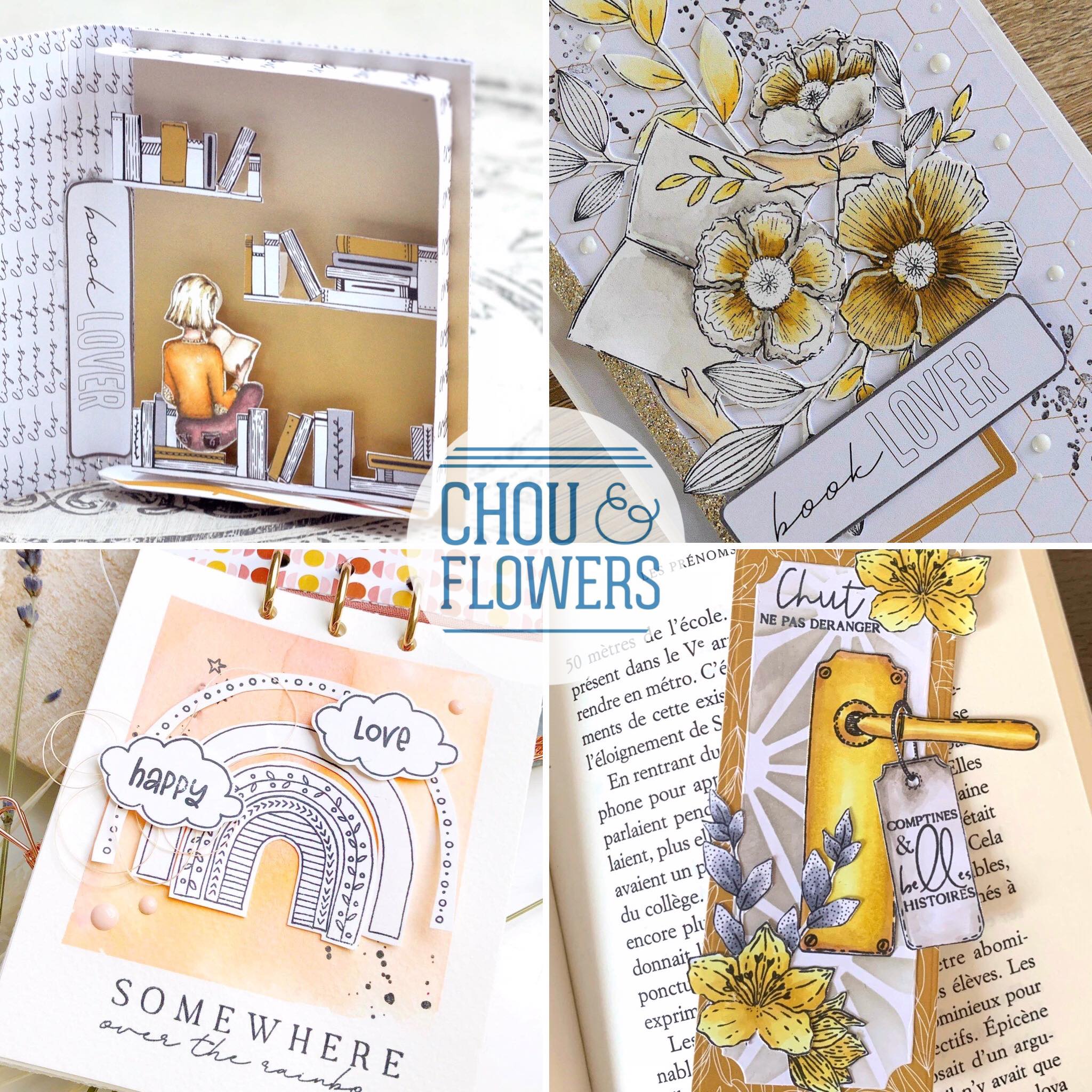 Chou And Flowers Diy Papeterie Customisation Scrapbooking Chou